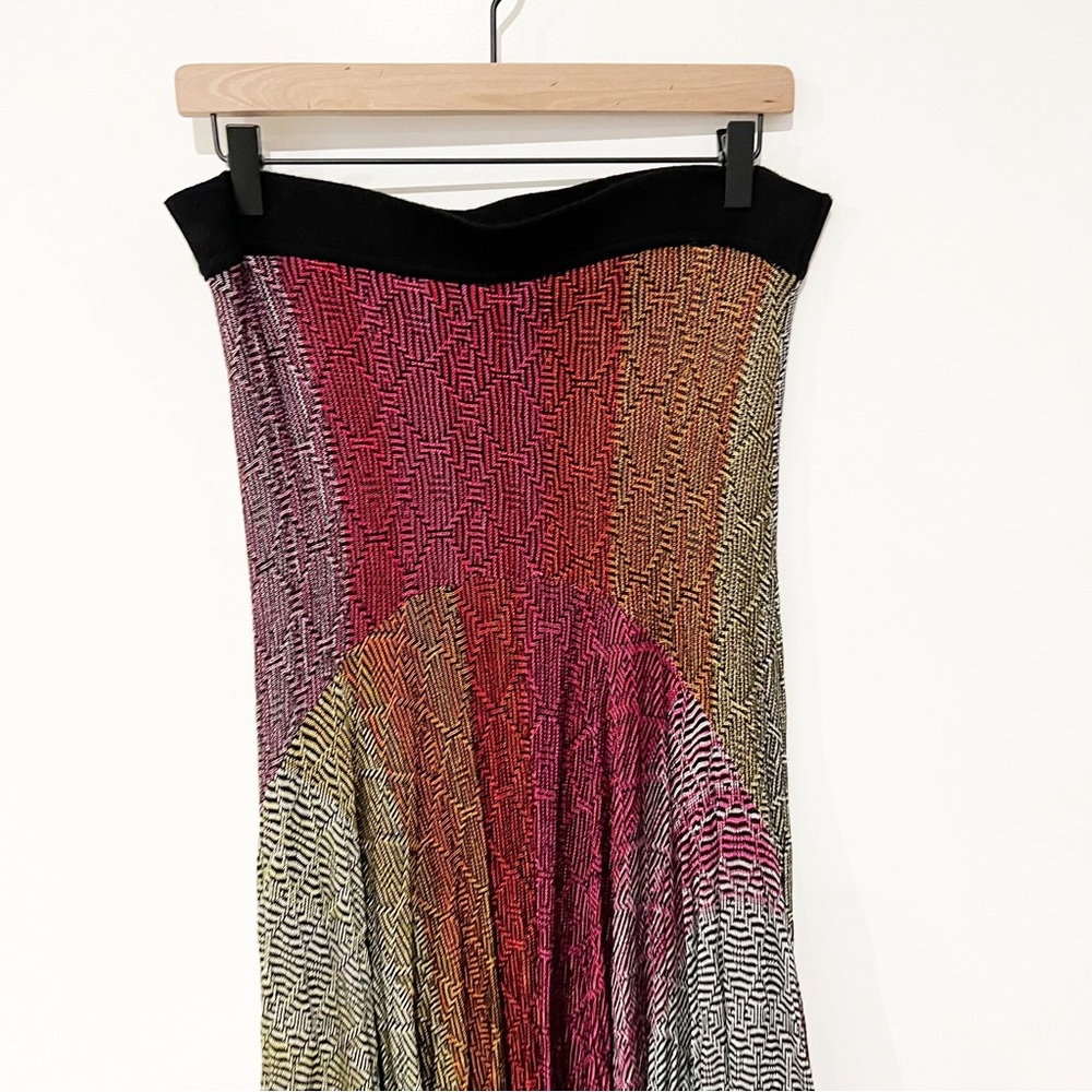 Anthropologie Cecilia Prado Sweater High Low Abstract Multicolor Printed Skirt - Picture 11 of 11